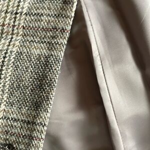 Brown plaid wool blazer